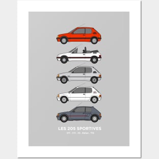 205 classic car collection Posters and Art